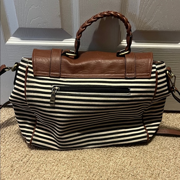 Elegant Brown and Multicolor Women's Satchel - Picture 2 of 4